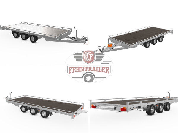 Eduard 4520 GT Autotrailer mit Reling & Rampen - 3500kg-  Lfh 63cm - 195/50R13