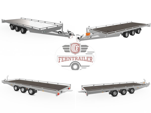 Eduard 5020 GT Autotrailer mit Reling & Rampen - 3500kg-  Lfh 63cm - 195/50R13