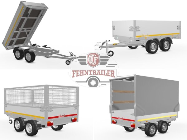 Eduard 2615 -UD- Heckkipper, Bordwände 30cm -700kg- Handpumpe Lfh: 72cm -155/80R13
