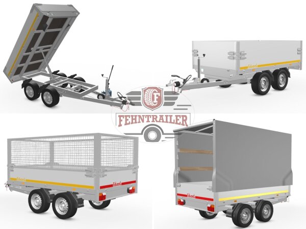Eduard 2615 GD Heckkipper Bordwände 30cm - 2000kg- Handpumpe Lfh 72cm - 155/80R13