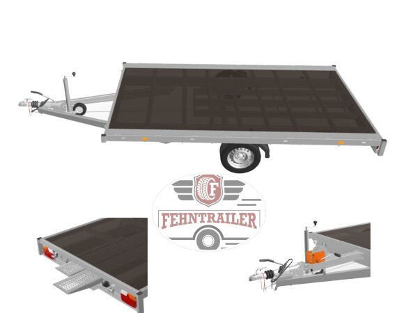 Eduard 3520 -GE- Plattformanhänger -1300kg- Lfh: 63cm -195/50R13