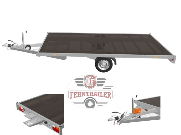 Eduard 4020 -GE- Plattformanhänger -1300kg- Lfh: 63cm -195/50R13