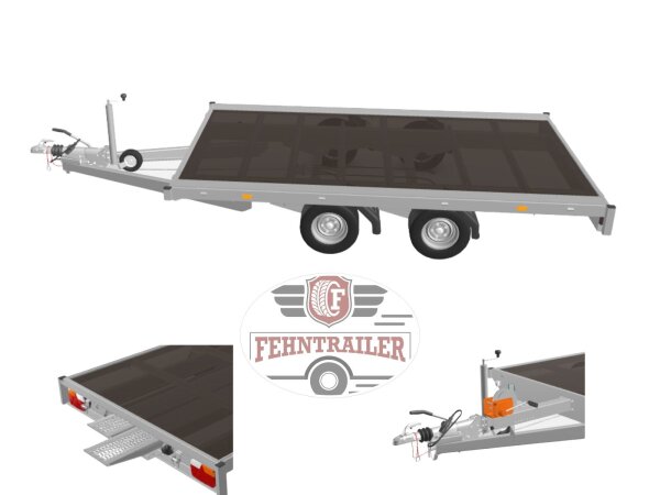 Eduard 3318 GD Plattformanhänger 2000kg-  Lfh 72cm - 155/80R13