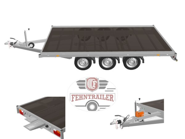 Eduard 4022 GT Plattformanhänger 3500kg-  Lfh 63cm - 195/50R13